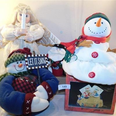 6337/149 Large Lot of Christmas ~ Angel / Snowmen / Santa / Card Holder