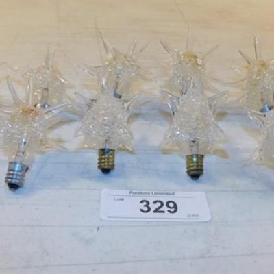 6337/329 Lot of 12 ~ Vintage Spun Glass Bulbs