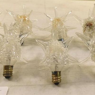 6337/329 Lot of 12 ~ Vintage Spun Glass Bulbs