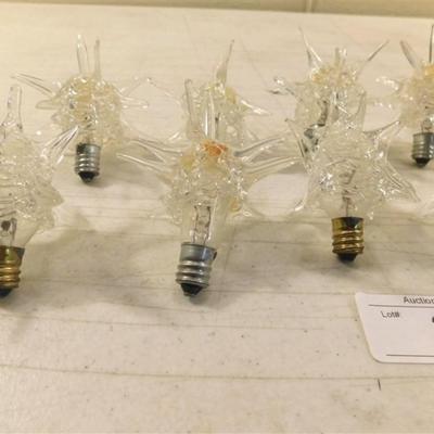 6337/329 Lot of 12 ~ Vintage Spun Glass Bulbs