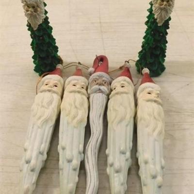 6337/330 Lot of Santa and Tree Ornaments
