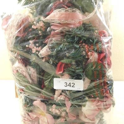 6337/342 Lighted Victorian Garland ~ 78" ~ Battery Operated ~ 2C Size Batteries