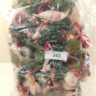 6337/343 Lighted Victorian Garland ~ 78" ~ Battery Operated ~ 2C Size Batteries