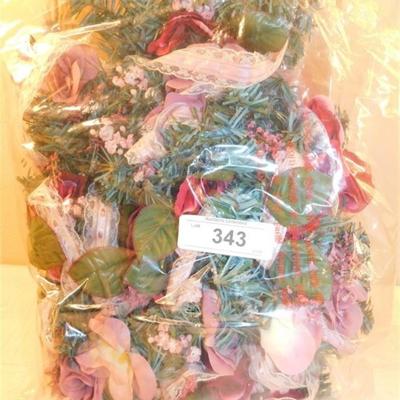 6337/343 Lighted Victorian Garland ~ 78" ~ Battery Operated ~ 2C Size Batteries