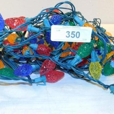 6337/350 Diamond Cut LED C7 Christmas Lights 100 count ~ No Box