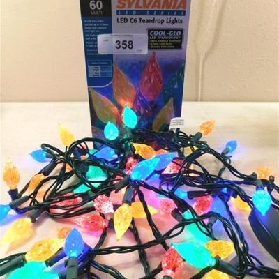 6337/358 Sylvania LED C6B Teardrop Lights 60 per Strand ~ New in Box