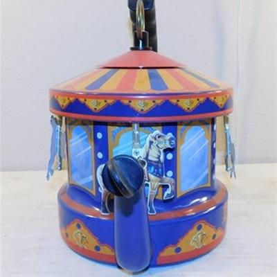 6337/220 MKI Kamenstein World of Motion Tea Kettle Carousel with Spout Cap 15" x 8" x 10.5"