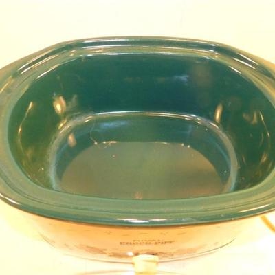 6337/255 Rival Crockpot Stoneware Slow Cooker ~ Grape Design 16.5" x 10" with Lid