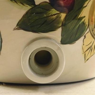 6337/215 Lot of 2 ~ Table Tops Gallery Tellina ~ Bowl 12 x 2.5 x 5.25 / Drink Dispenser ~ Needs Spigot 11.5 x 15.5