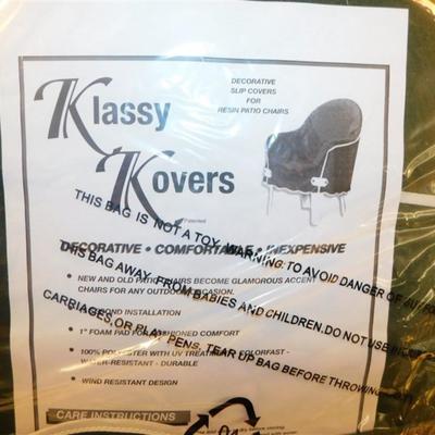 6337/290 Lot of 4 Klassy Kovers Decorative Covers for Patio Chairs