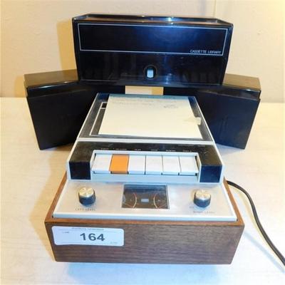 6337/164 Realistic 1960 Model SCT-3 Stereo Cassette Deck Component Pro Series ~ Powers up / 3 Cassettes Storage Boxes 1 with Auto Eject