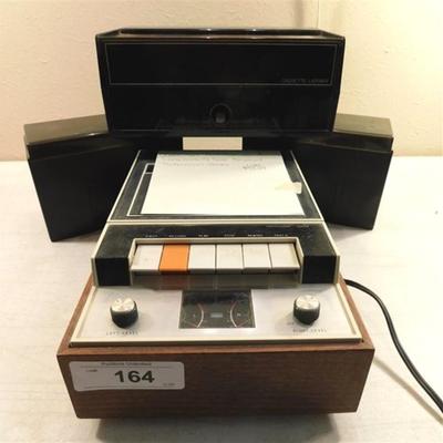 6337/164 Realistic 1960 Model SCT-3 Stereo Cassette Deck Component Pro Series ~ Powers up / 3 Cassettes Storage Boxes 1 with Auto Eject