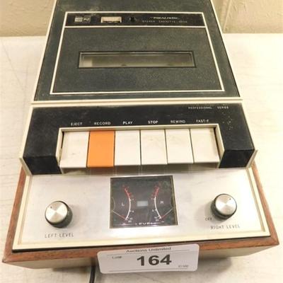 6337/164 Realistic 1960 Model SCT-3 Stereo Cassette Deck Component Pro Series ~ Powers up / 3 Cassettes Storage Boxes 1 with Auto Eject