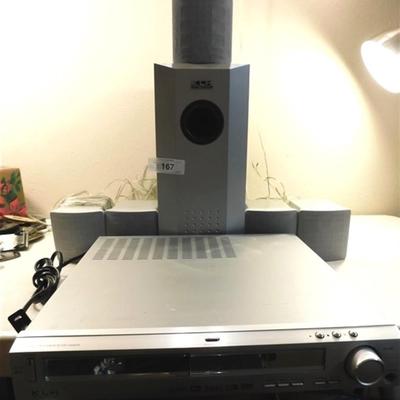 6337/167 KLH-HA 900 DVD Home Theatre Receiver with Subwoofer and Speakers ~ No Remote
