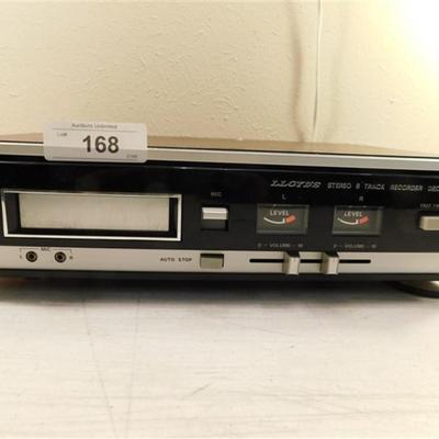 6337/168 Vintage Lloyds Stereo 8 Track Recorder Deck Model Y639W-07A ~ Status Unknown