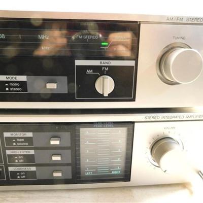 6337/172 Lot of 2 ~ Vintage Sanyo Stereo Integrated Amplifier JA-350 / Vintage Sanyo Stereo Compact Tuner JT-250