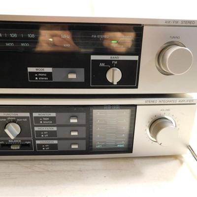 6337/172 Lot of 2 ~ Vintage Sanyo Stereo Integrated Amplifier JA-350 / Vintage Sanyo Stereo Compact Tuner JT-250