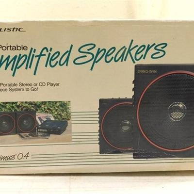 6337/196 Vintage Realistic Portable Amplified Speakers Minimus 0.4
