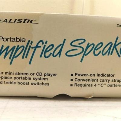 6337/196 Vintage Realistic Portable Amplified Speakers Minimus 0.4