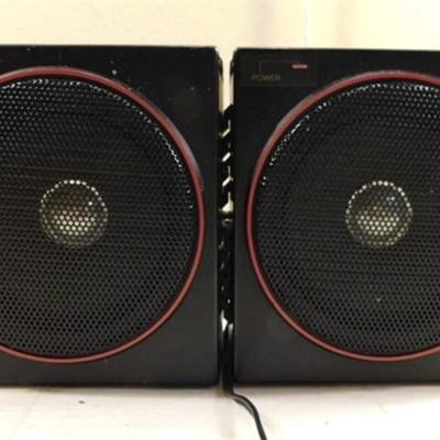 6337/196 Vintage Realistic Portable Amplified Speakers Minimus 0.4