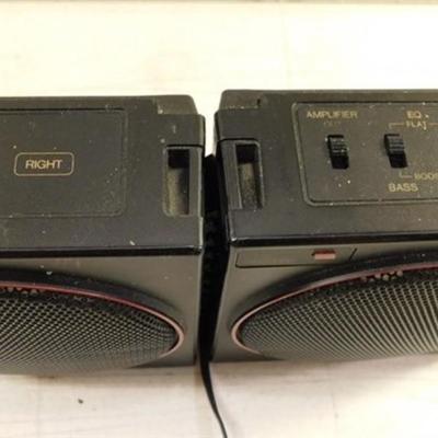 6337/196 Vintage Realistic Portable Amplified Speakers Minimus 0.4