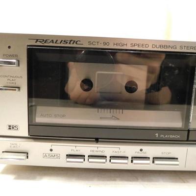 6337/197 Realistic Stereo SCT-90 Stereo Double Cassette Deck ~ Powers Up