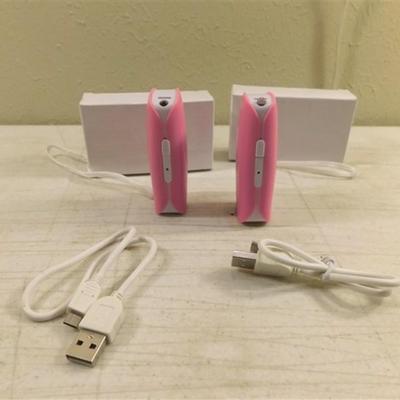 6337/194 Lot of 2 ~ 2200 MAH Pink and White Power Banks
