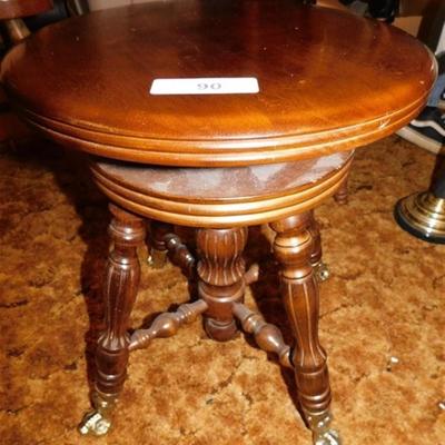6337/90 Ball and Claw Foot Piano Stool