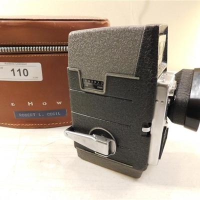 6337/110 Bell and Howell Camera Model Electric Eye w/Nice Leather Case