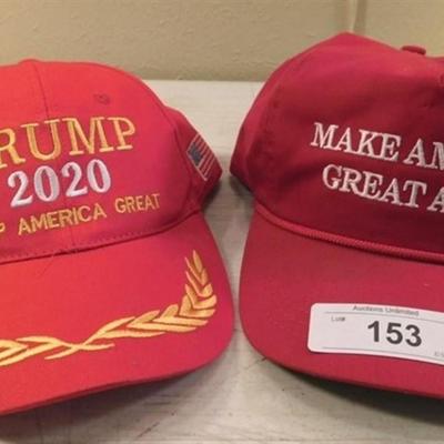 6337/153 Lot of 2 Snapback Hats ~ Keep America Great 2020 / Make America Great Again 2024
