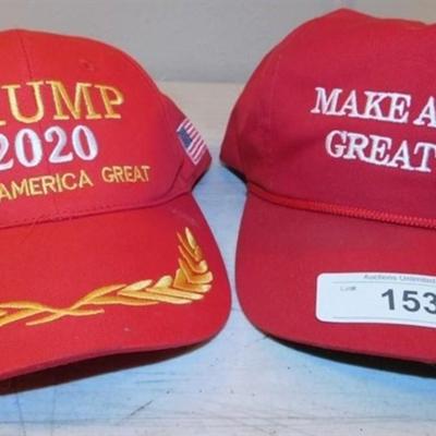 6337/153 Lot of 2 Snapback Hats ~ Keep America Great 2020 / Make America Great Again 2024