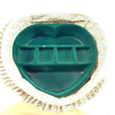 6337/203 Peter Boro Basket Heart Shape Lidded Musical Jewelry Box