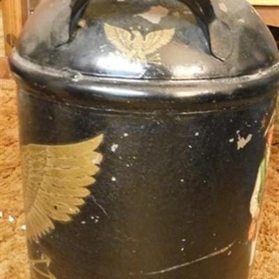 6337/212 Antique Borden's Metal Jug / Can ~ Stamped Borden's