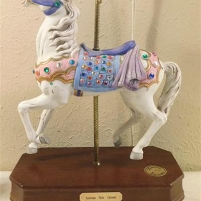 6337/286 Lot of 4 Carousel Horses ~ Westland 1338-8000 / Impulse Giftware 7.5" - 11"