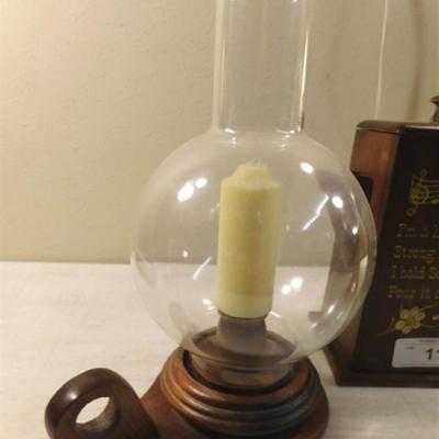 6337/117 Lot of 3 ~ Crystal Ball on Stand / Candle with Globe / Soap Dispenser