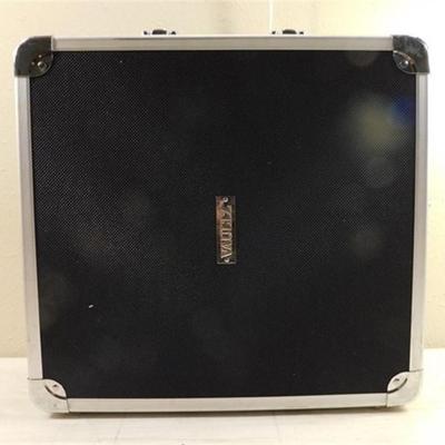 6337/254 Vaultz Alum Locking Case with Key ~ 3 Ring Binder Inside 12" X 13" X 3.5