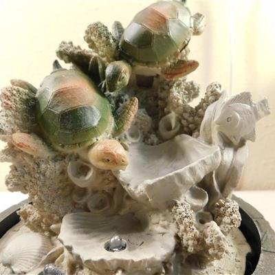 6337/213 NIB Diving Turtles Fountain 7 in