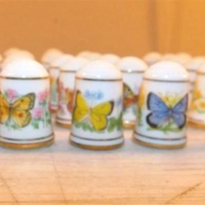 6337/230 Helen Hall Limited Edition 1979 ~ Franklin Porcelain Thimbles ~ The Butterflies of America ~ 50 pieces