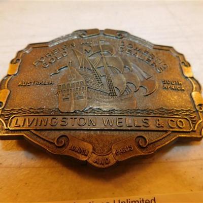 6337/182 Forge in and Domestic Gold Dealers Australia / South Africa Belt Buckle