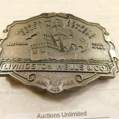 6337/182 Forge in and Domestic Gold Dealers Australia / South Africa Belt Buckle