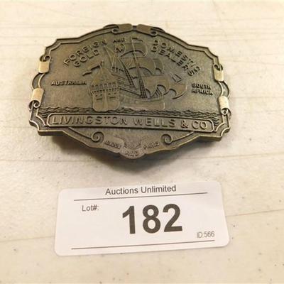 6337/182 Forge in and Domestic Gold Dealers Australia / South Africa Belt Buckle