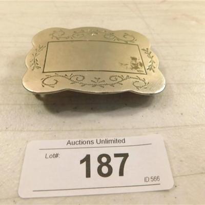 6337/187 Engravable Nickel Belt Buckle