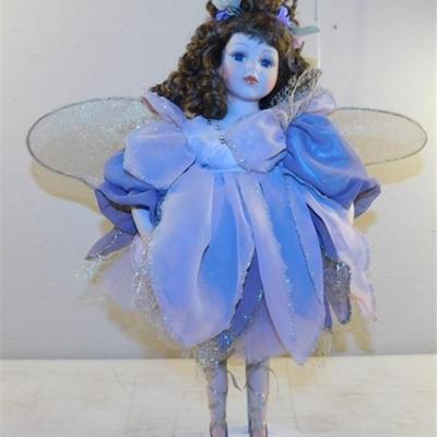 6337/228 Lot of 3 Porcelain Dolls ~ Pink / Red / Purple