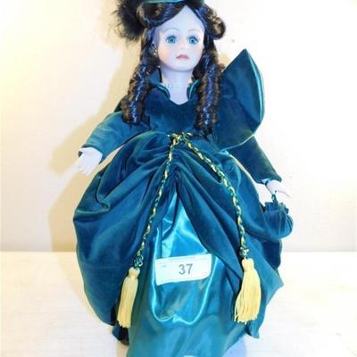 6337/37 Seymore Mann 1993 Scarlet O Hara Gone With the Wind Porcelain Doll 17.5"