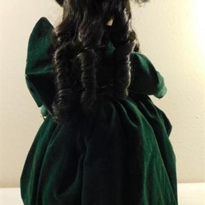 6337/37 Seymore Mann 1993 Scarlet O Hara Gone With the Wind Porcelain Doll 17.5"