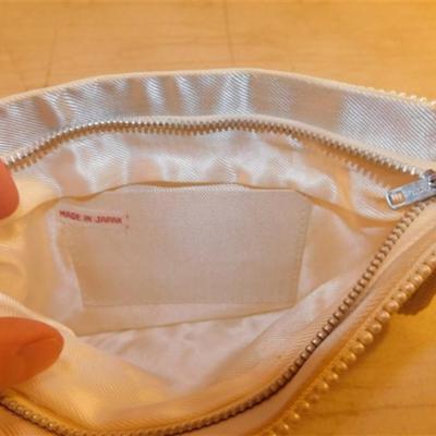 6337/248 Lot of 2 ~ Gold Clutch 9.5" x 6" / White Beaded Clutch 7.5" x 5.5"