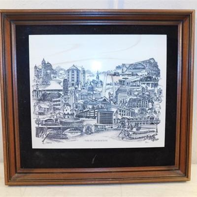 6337/306 St Louis Scene on Marble ~ 12/2500 ~ Artist Bryan ~ 14.5" x 13.5"