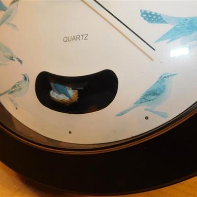 6337/243 Quartz Bird Song Chime ~ Missing Battery Cover ~ Does Work ~ Is Faded ~ 11.25"