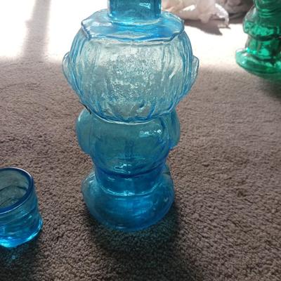 TIARA BLUE GLASS JOLLY MOUNTAIN MAN