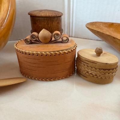 810 Hand turned Swedish Wooden Bowl Lot